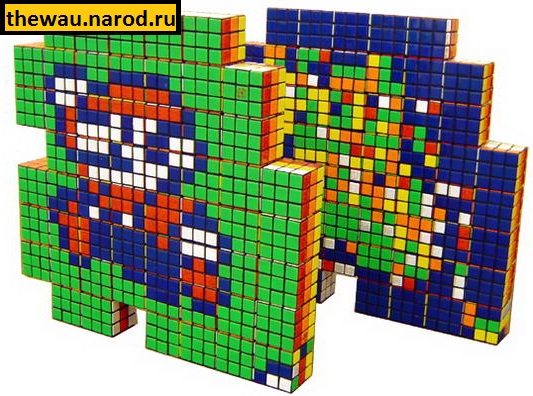 Картинки из кубиков Рубика